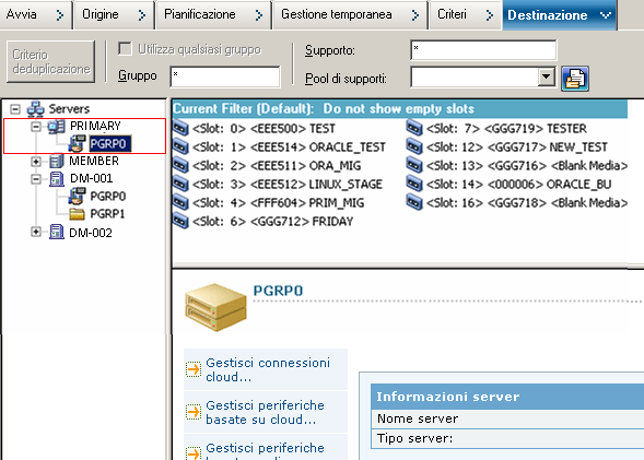 Funzionamento della migrazione dei dati con l'utilità di spostamento dati UNIX e Linux Esempio: Server che esegue processi di migrazione Gli esempi che seguono descrivono il server che esegue