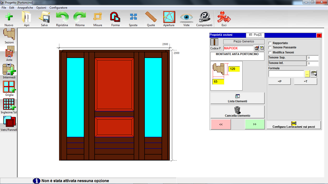 IL CONFIGURATORE GRAFICO Il Configuratore Grafico di prodotto è un potente strumento software che consente di modificare il progetto base di un serramento personalizzandolo in funzione delle diverse