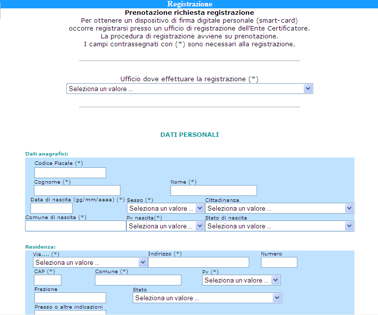 del richiedente saranno quelli vecchi già presenti nel sistema (data inserimento, data invio e-mail, etc).