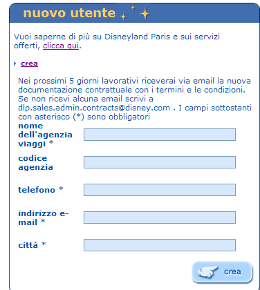 Seleziona la casella per salvare i dati d accesso Digita il codice agenzia che utilizzi per le prenotazioni telefoniche, se sei già codificato È importante inserire il tuo indirizzo email corretto,