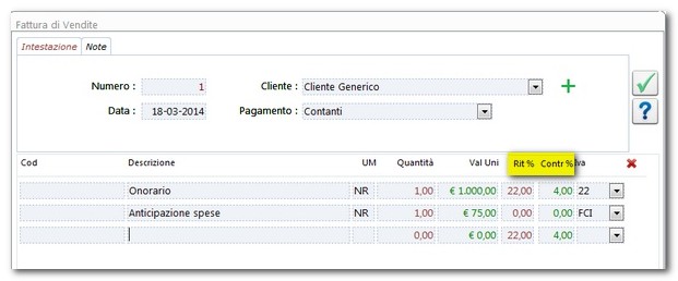 NewS Free II - Procedure Operative Bisogna anche compilare i parametri necessari alla corretta gestione contabile