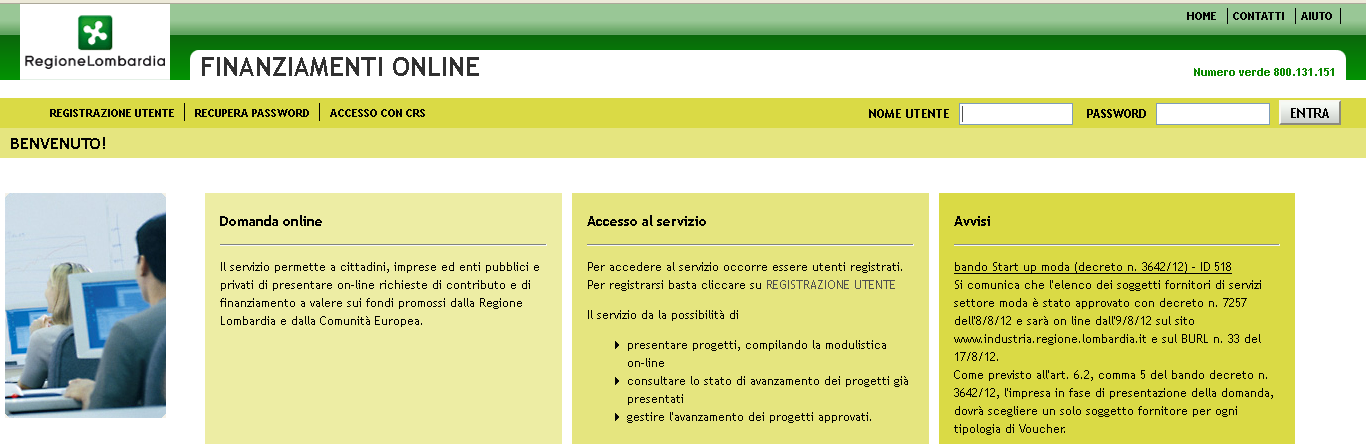 7. Assistenza Qualora si avesse bisogno di assistenza dalla Home Page di GeFO cliccare su AIUTO per ricevere le prime informazioni su Registrazione, Recupero Password e le informazioni generali in