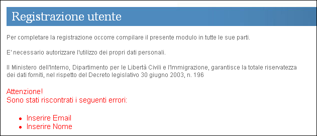 1 Attivazione dell utenza personale Terminato l inserimento dei dati di registrazione, per accedere all area personale del sito, è necessario procedere successivamente, all attivazione della propria