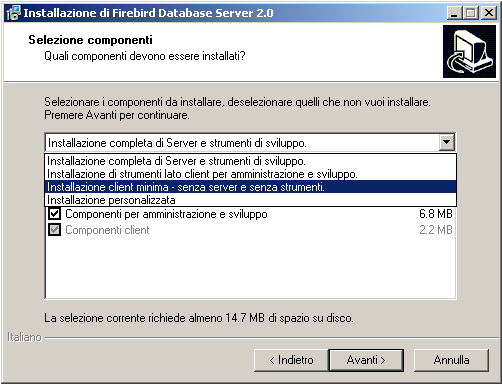 Risoluzione dello schermo minima 800x600, consigliata 1024x768 pixel Installazione 3 Per installare FirebirdSQL TM e Evolution 3 è necessario accedere al sistema con i privilegi di amministratore.