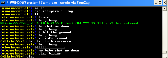 1.3.2 WinMX: client CW(win) Recati sul sito di HackRoom e scarica CW (per Windows). Estrai i file dell archivio rar, e sposta config.txt e cwwin.