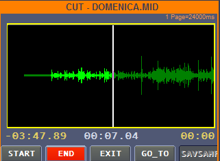 Funzione CUE Innanzitutto occorre precisare, che in questa funzione è mirata ad a tagliare le songs secondo le proprie esigenze, dando la possibilità di stabilire l inizio ed il temine di una song,