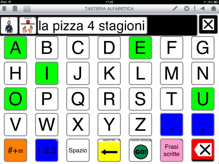 Le raccolte di simboli che state già usando con un altro comunicatore (ad esempio Bliss), o delle vostre foto, immagini (per usarle le dovete prima trasferire sul vostro ipad).