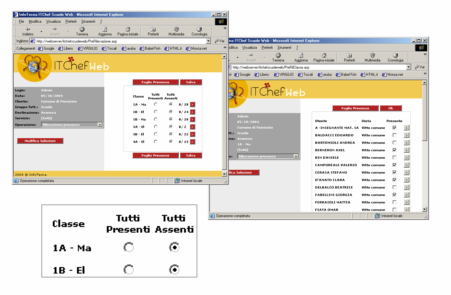 Prenotare via Web La procedura di prenotazione può avvenire per intero tramite ITChef Scuole Web.