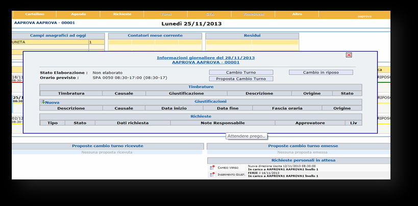 4. Agenda Sull Agenda viene visualizzato quanto segue: I campi anagrafici (max 4) parametrizzati per essere visualizzati su Infoweb; I contatori del mese corrente calcolati fino al momento della