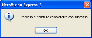 Nozioni di base sulla scrittura 9. Fare clic sul pulsante Scrivi per avviare il processo di scrittura. Il processo di scrittura viene avviato e vengono visualizzate informazioni sullo stato corrente.