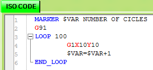 10 RIPARTENZA DA BLOCCO/MARKER Questa è una funzione che permette di eseguire il PartProgram da un numero di linea qualsiasi oppure dal Valore di un MARKER.