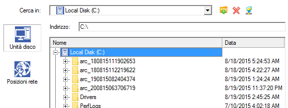 104 4. Selezionare una posizione sul disco in cui estrarre il file/cartella. 5. Fare clic sul pulsante OK per completare l'operazione.