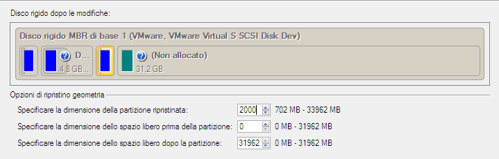 99 5. Nella pagina Modalità di ripristino complemento file, selezionare se si desidera ripristinare sia l'archivio della partizione sia l'incremento file desiderato o semplicemente l'incremento file.