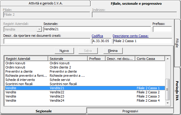 Contropartite dalla gestione pagamenti.