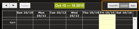 Calendario È possibile vedere una rappresentazione grafica di quando i programmi verranno eseguiti cliccando sul pulsante calendario "Calendar".