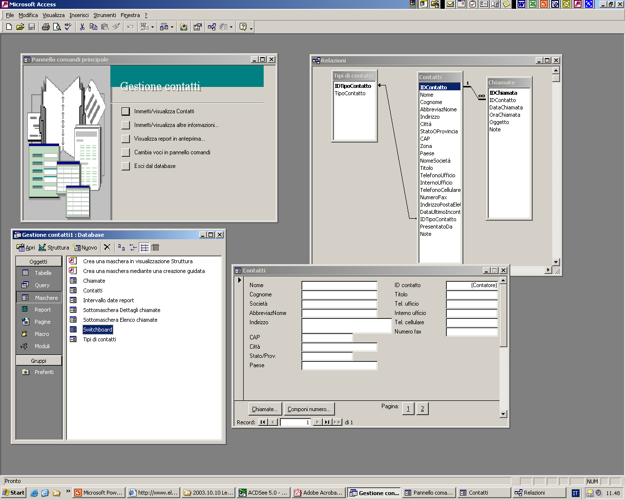 Microsoft Access È un semplice DBMS È poco