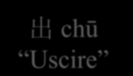 出 chū Uscire 入 口 rùkǒu, Ingresso, entrata 入 rù, entrare 门 口 ménkǒu, Porta, ingresso 出 口 chūkǒu,