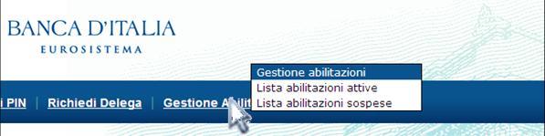 cnness; in particlare se l utente lggat ha un prfil di tip gestre, visualizzerà l elenc di tutte le abilitazini relative ai partner di cmpetenza, se l