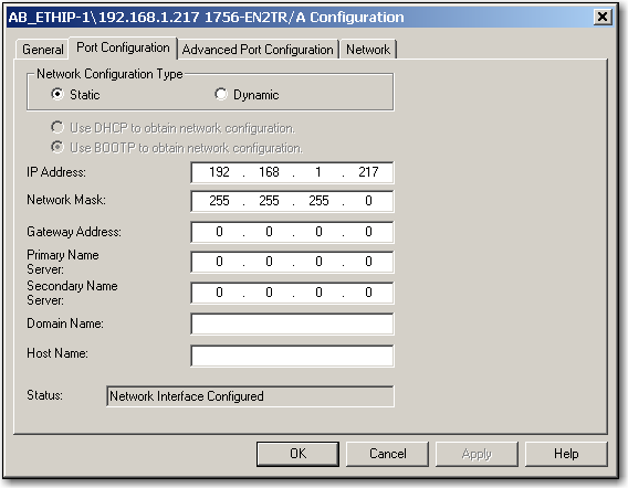 Capitolo 1 Installare un modulo di comunicazione EtherNet/IP 1756 Impostare l indirizzo IP di rete con il software RSLinx Attenersi alla seguente procedura per utilizzare il software RSLinx per