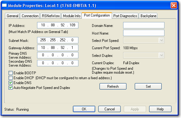 Installare un modulo di comunicazione EtherNet/IP 1768 Capitolo 2 Impostare l indirizzo IP di rete con l ambiente Studio 5000 Attenersi alla seguente procedura per utilizzare l applicazione Logix