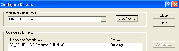 Configurare un computer per l uso su una rete EtherNet/IP Capitolo 4 4. Digitare un nome per il nuovo driver e fare clic su OK.