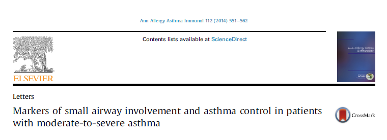 V/Q inequality as measured by AaDO2 may be a marker of small airway involvement in patients with moderate to severe asthma using inhaled corticosteroids and long-acting b-agonists