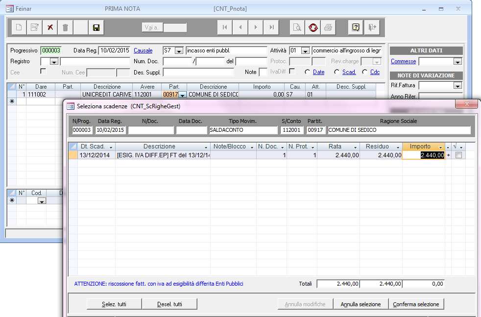 visualizzare l elenco delle fatture in sospensione IVA