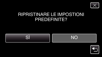 Impostazioni di menu CONTROLLO HDMI Imposta se collegare le operazioni con un televisore conforme a HDMI-CEC Impostazione Dettagli IMPOSTAZ PREDEFIN Ripristina tutte le impostazioni ai valori