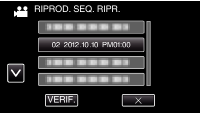 Riproduzione Riproduzione di sequenze di riproduzione Creazione di sequenze di riproduzione dai video registrati (A pag 75) Riproduce le sequenze di riproduzione create 1 Aprire il monitor LCD 0