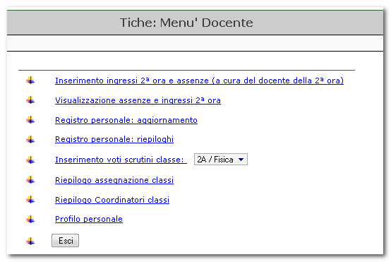 Riepilogo accessi al database Questa funzione permette, solamente all amministratore del sistema, di monitorare gli accessi da parte di genitori, docenti e personale amministrativo (segreteria,