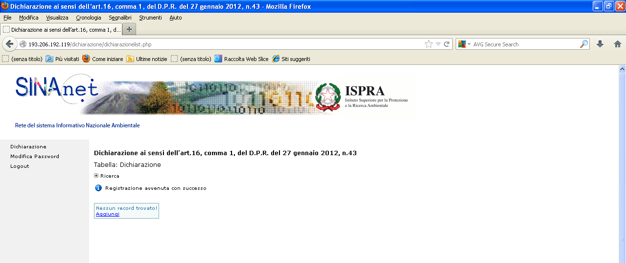 Figura 3. Area di lavoro. Una volta premuto Aggiungi appare la schermata riportata in figura 4.