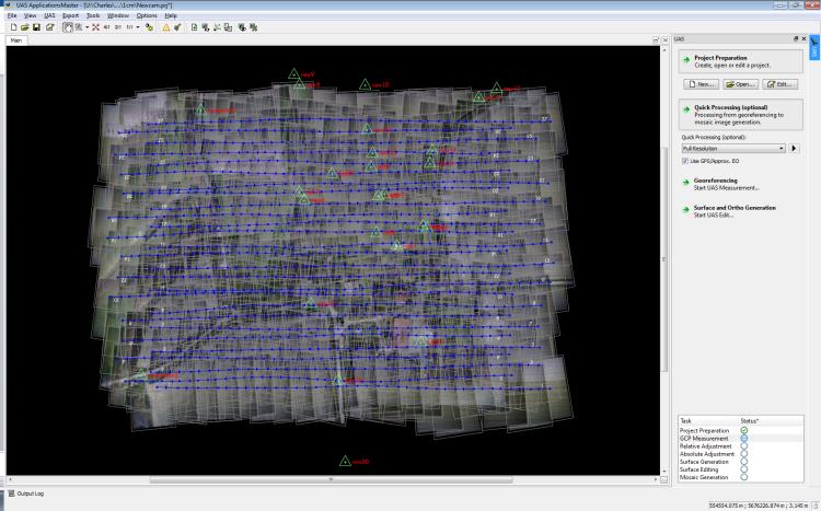 1: anteprima strisciate dopo Project Setup 1 2 3 4 5 6 Automated Project Setup Semi-automated GCP Measurement Automatic tie point