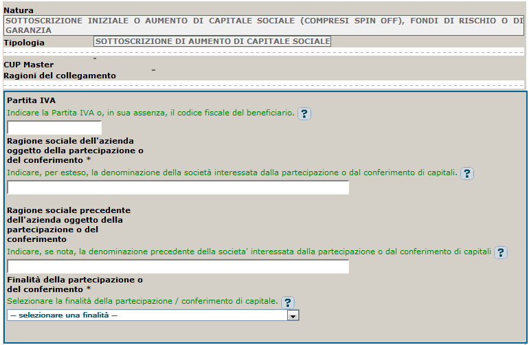 Nome Campo Descrizione Tipo Legge Obiettivo Campo obbligatorio a selezione singola che consente Flag (Si / No) di indicare se il progetto è oggetto o meno di legge obiettivo.