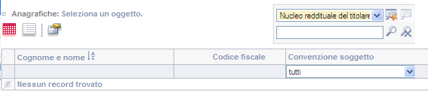 Familiari partecipanti al RED Se sono stati inseriti correttamente i nuclei, i familiari del titolare vengono già precaricati e visibili nella parte di maschera apposita.