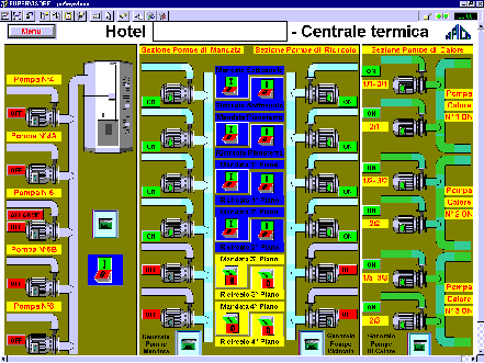 Una apposita pagina è dedicata alla gestione della illuminazione esterna. Ne esiste anche una per l'illuminazione interna della hall e delle zone comuni del piano terra.