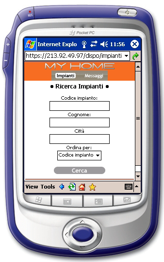 47 10 Accesso via dispositivi mobile È anche previsto l accesso tramite dispositivi mobile quali cellulari e palmari (con un browser compatibile XHTML), utilizzando login, password e token utilizzati