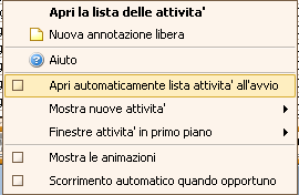 LA LISTA DELLE ATTIVITÀ.