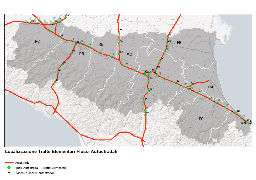 7.2.2 Flussi autostradali Nel presente paragrafo si riportano le informazioni sui flussi veicolari autostradali.