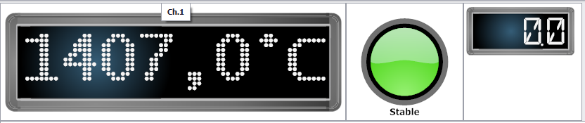 ACCUMETRIX Il Software Display di controllo 1 2 3 1. Valore corrente di temperatura 2. Lampada indicante lo stato del segnale 3.