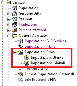 12.4 Configurazione del Proxy In caso di utilizzo di un proxy nella rete aziendale, i servizi per l aggiornamento delle licenza o per l utilizzo del modulo AADAI (Arricchimento Automatico Dati