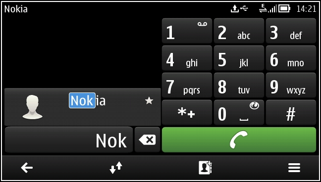 Telefono cellulare 43 Telefono cellulare Chiamare un numero di telefono 1 Nella Schermata iniziale digitare il numero di telefono. Per eliminare un numero, selezionare.