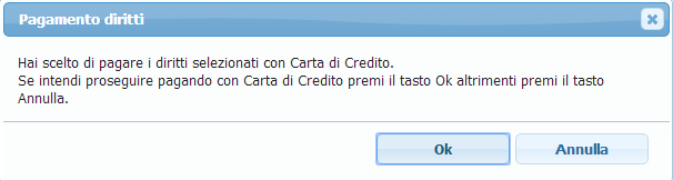 1.3.3 Carta di credito Figura 24 Riepilogo pagamento Scegliere Paga Sarà proposto il messaggio seguente Figura 25 Dettaglio riepilogo pagamento Figura