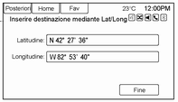 50 Navigazione 1. Premere il pulsante sullo schermo Rubrica. Il display visualizza un elenco con le immissioni della rubrica. 2. Selezionare la destinazione dalla lista. 3.