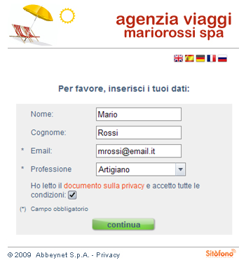 2.4.2. Numeri di telefono Client di comunicazione Sitòfono può avere più finestre di comunicazione associate (individuate dai web-link) e ciascuna di queste può avere un numero di telefono distinto.