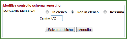 Per facilitare la leggibilità è presente un pallino Rosso=nessun parametro compilato per lo schema di controllo, Verde: almeno un parametro compilato per lo schema di