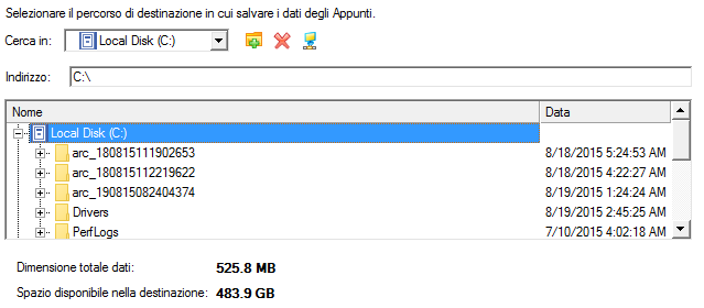 79 1. Richiamare il menu popup per l'immagine di backup richiesta (fare clic con il pulsante destro del mouse) nel Database archivi, quindi selezionare la voce del menu: Ripristina file da archivio.