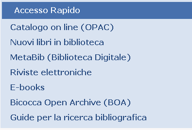 Cartaceo: cercare nell OPAC per Titolo della rivista.