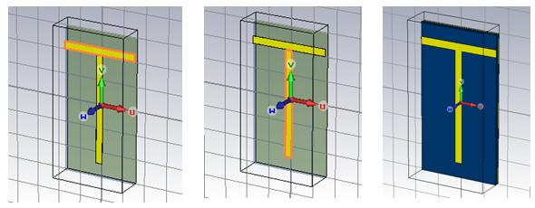 L inserimento della linea orizzontale sarà seguito poi dallo stub aperto. Questa seconda linea sarà unità alla precedente, in modo da formare una figura omogenea tramite il pulsante Add Shape( ).