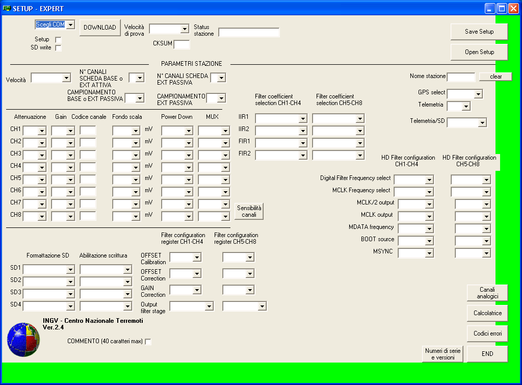 APPENDICE 7 Utilizzo del programma Setup da seriale. Il SETUP da seriale ha le stesse funzioni del SETUP da IP, a cui si aggiungono delle funzioni particolari attualmente disponibili sono su seriale.