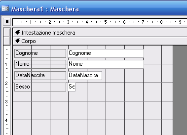 Seguiamo le indicazioni di default Trasciniamo, cliccandoci due volte, una casella combinata sulla maschera.